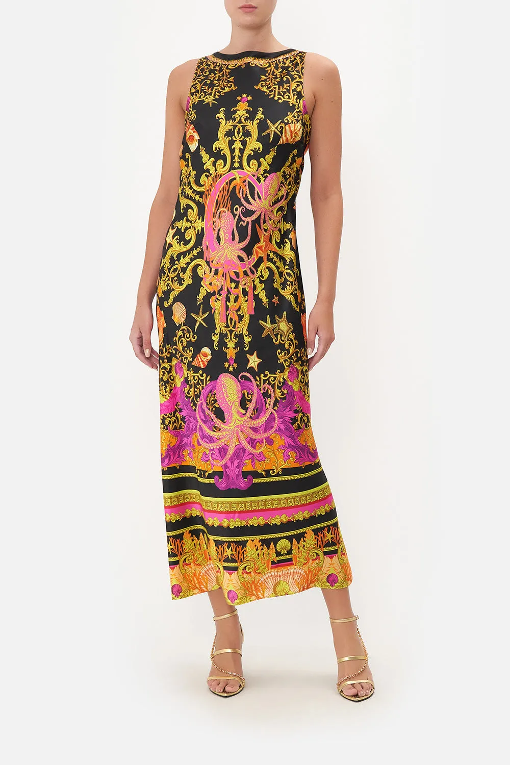 BIAS SLIP WITH DRAPED BACK OCTOPIA sold by Camilla