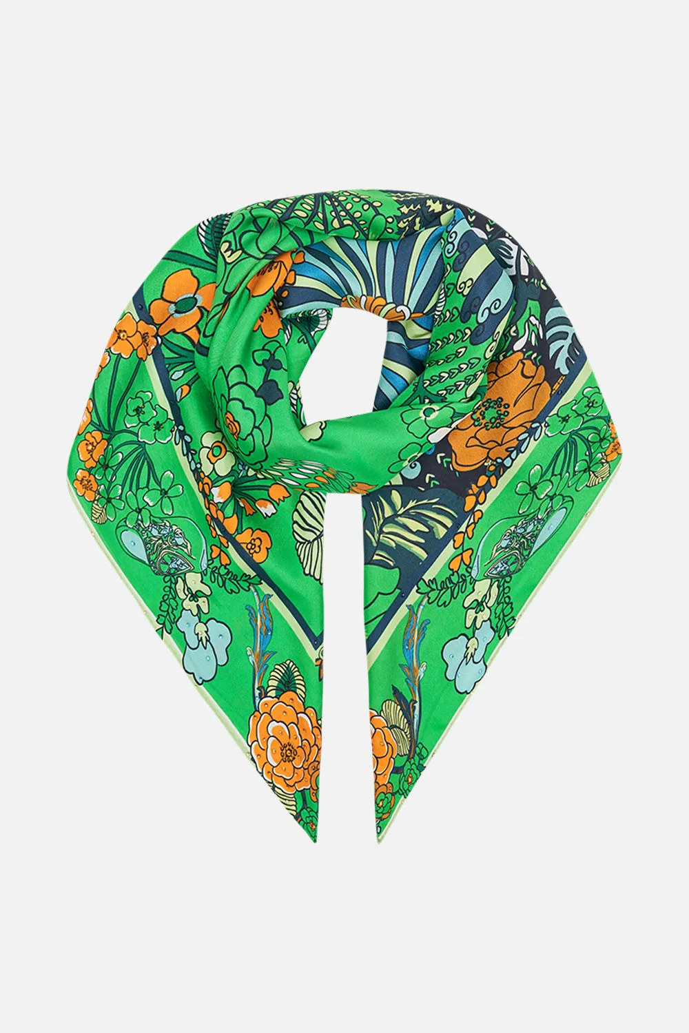 LARGE SQUARE SCARF GOOD VIBES GENERATION sold by Camilla