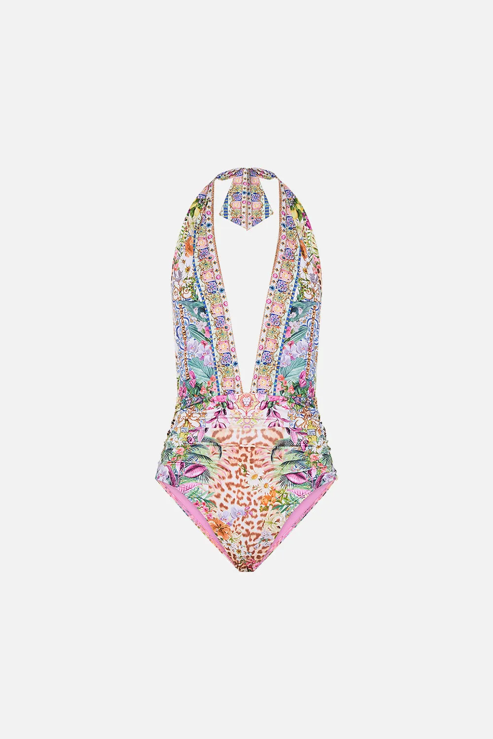 PLUNGE NECK HALTER ONE PIECE FLOWERS OF NEPTUNE sold by Camilla product image thumbnail 3