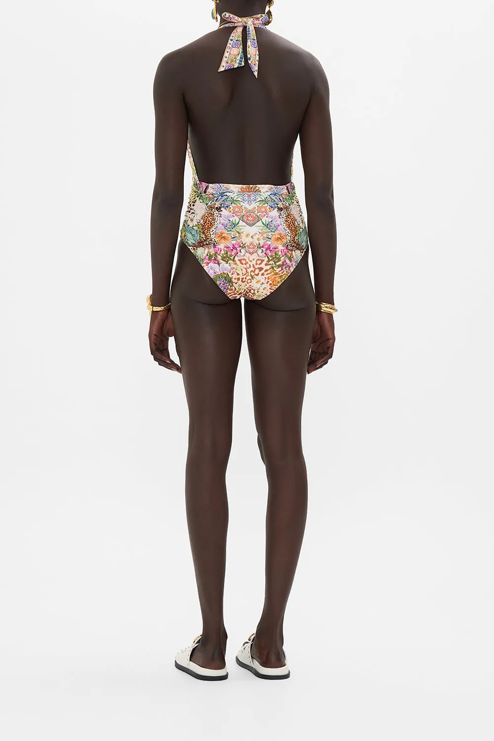 PLUNGE NECK HALTER ONE PIECE FLOWERS OF NEPTUNE sold by Camilla product image thumbnail 2