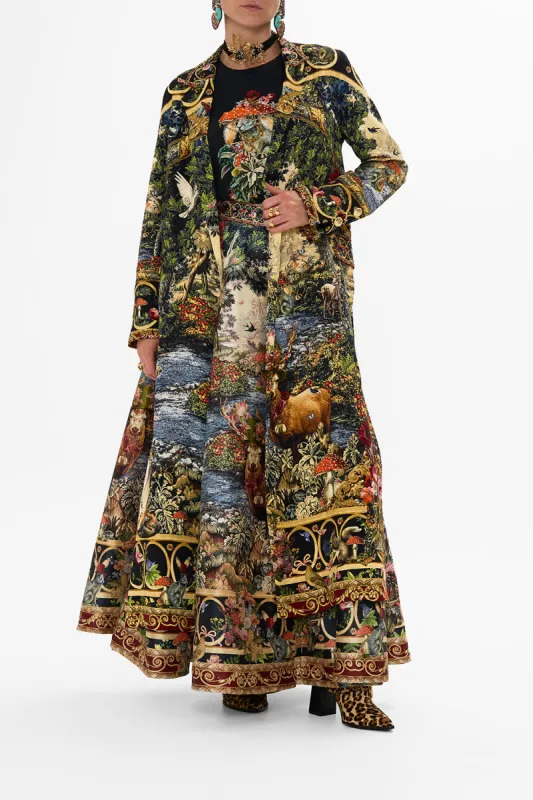 COAT WITH WIDE CUFFS AND SHORT SIDE SPLITS TAPESTRY TOTEMS sold by Camilla
