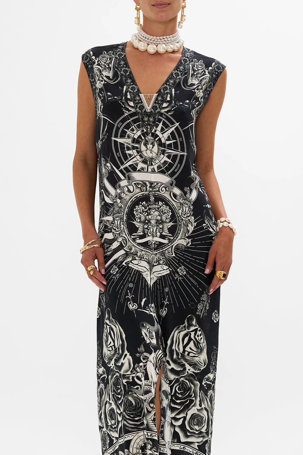 SLEEVELESS DRAPE BACK DRESS TALES OF TATTOO sold by Camilla product image thumbnail 5