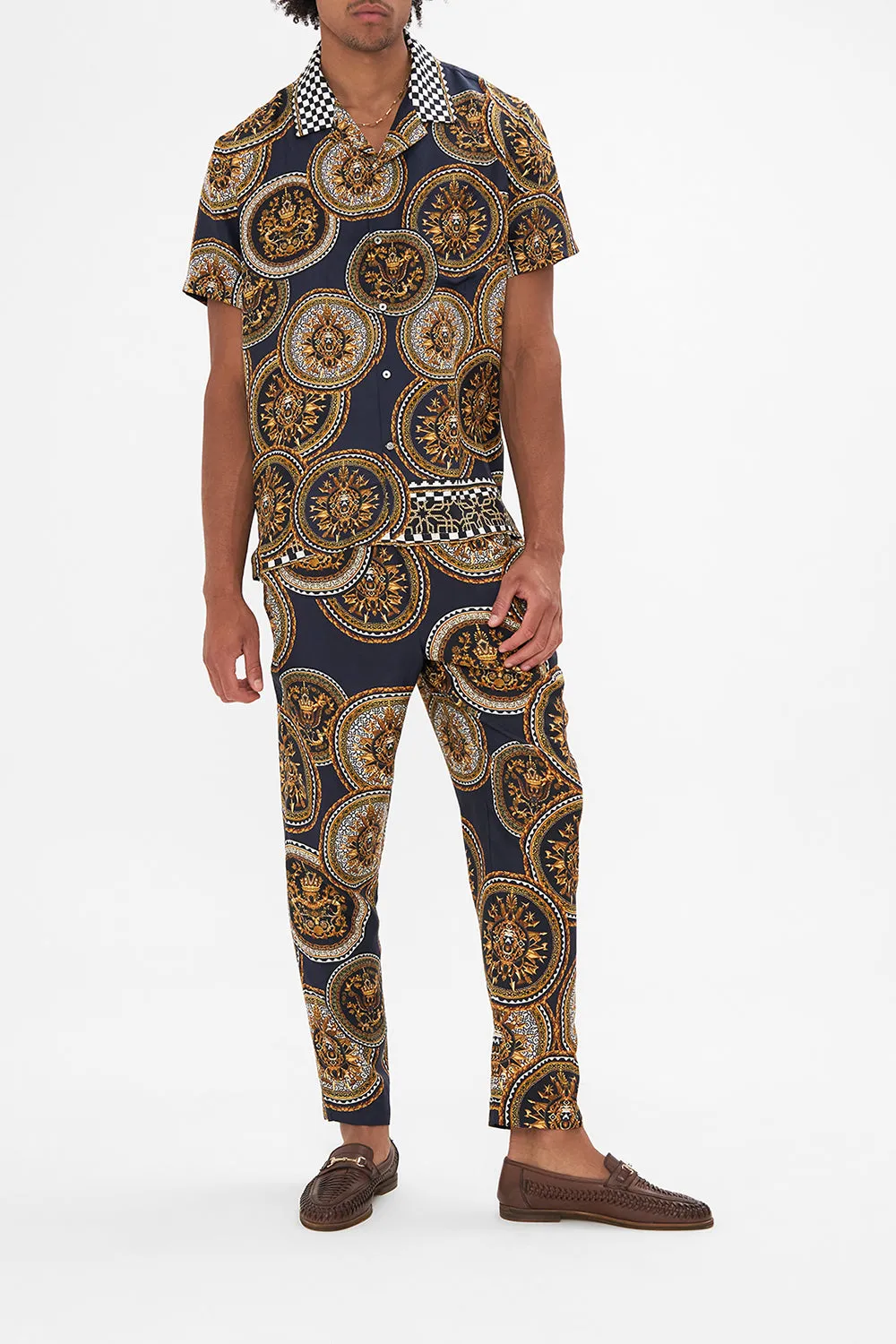 SHORT SLEEVE CAMP COLLARED SHIRT DUOMO KALEIDO sold by Camilla