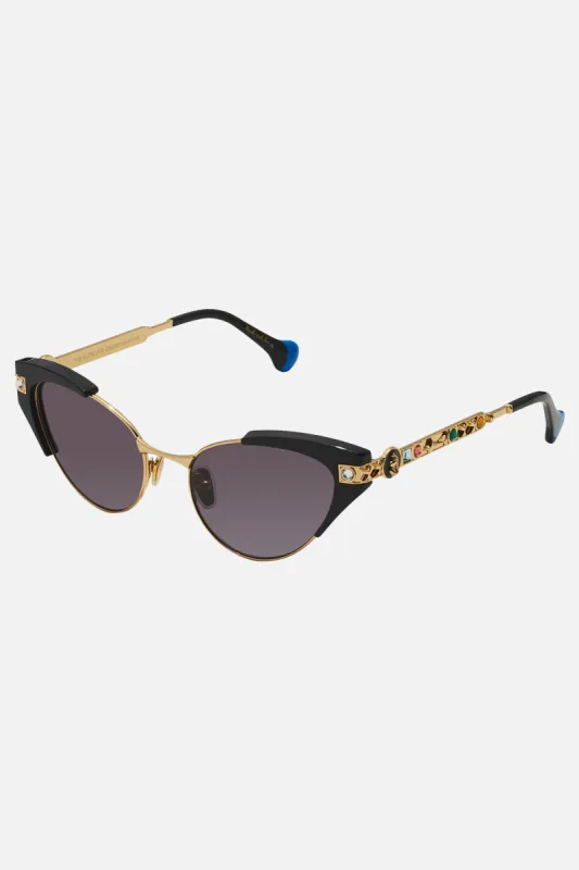 THE SUITE LIFE SUNGLASSES SOLID BLACK sold by Camilla
