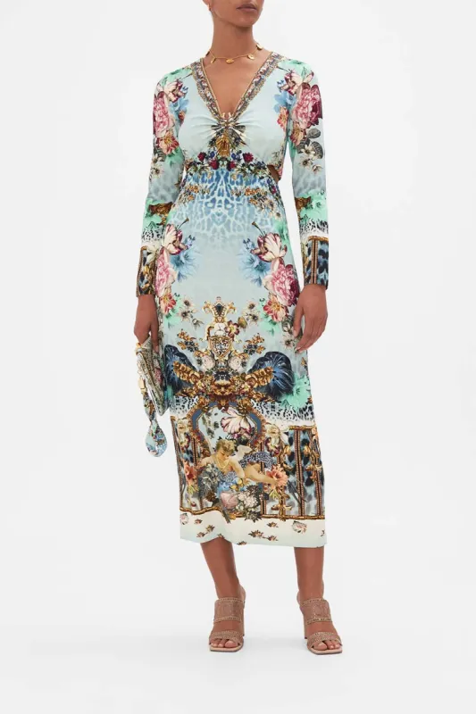 CUT OUT JERSEY DRESS WITH HARDWARE LETTERS TO LEO sold by Camilla