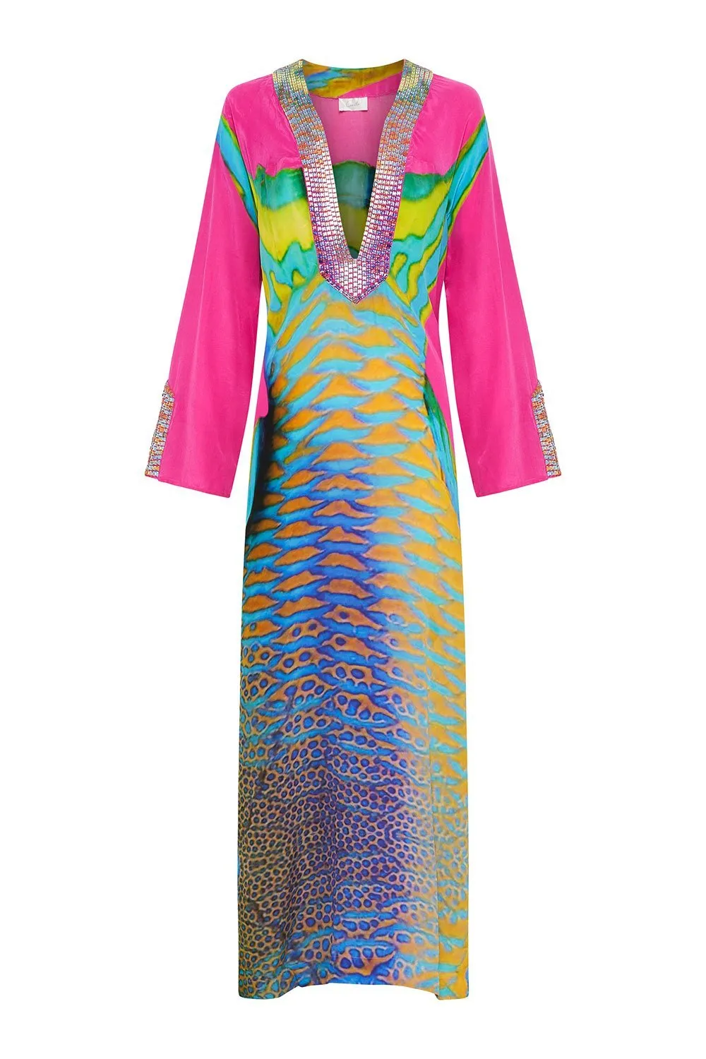 V NECK LONG DRESS WITH SIDE SPLIT PARROT sold by Camilla product image thumbnail 3