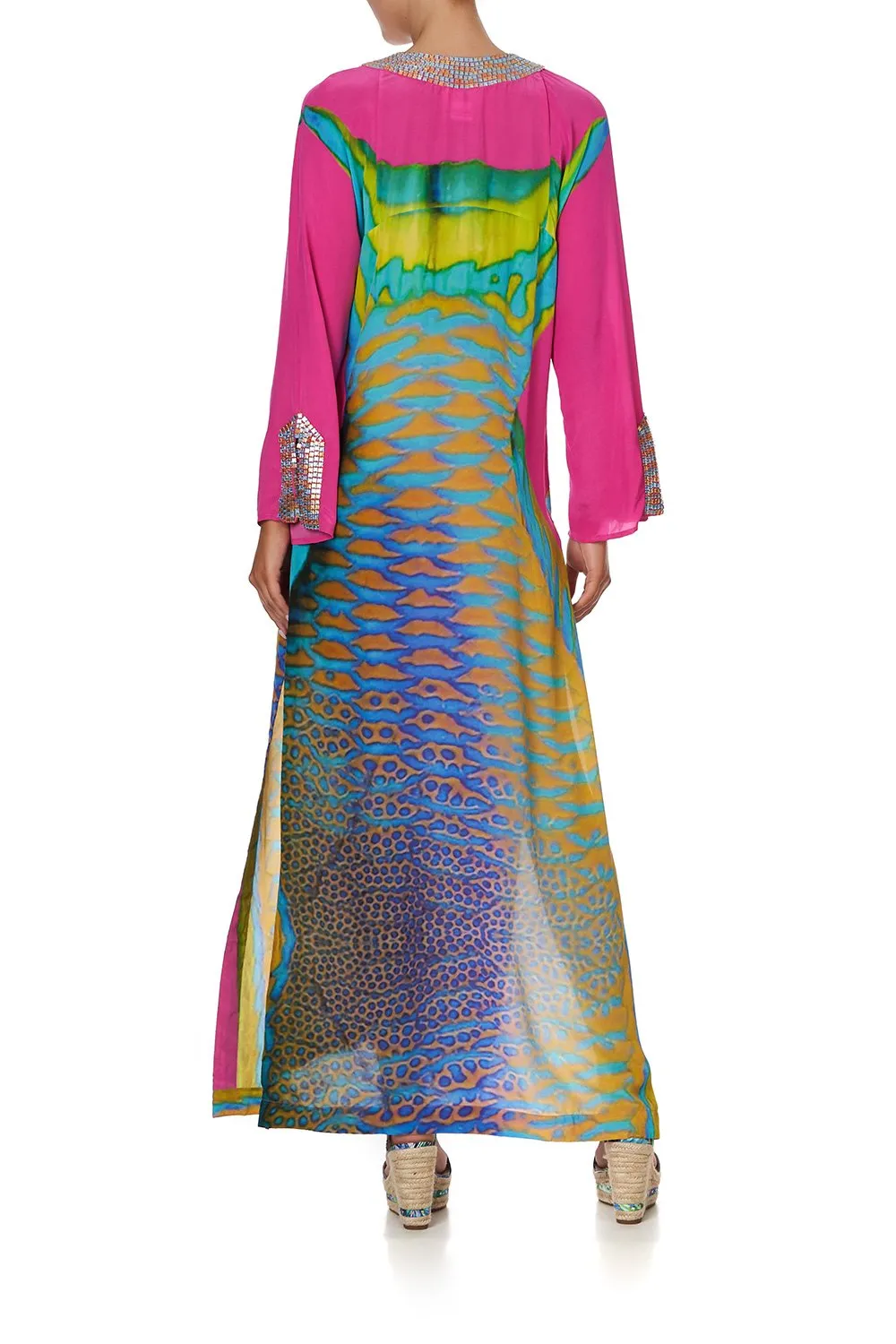 V NECK LONG DRESS WITH SIDE SPLIT PARROT sold by Camilla product image thumbnail 2
