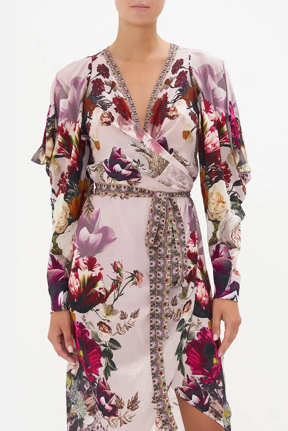 WRAP DRESS WITH DRAPED SLEEVE GYPSY ROSE sold by Camilla product image thumbnail 5