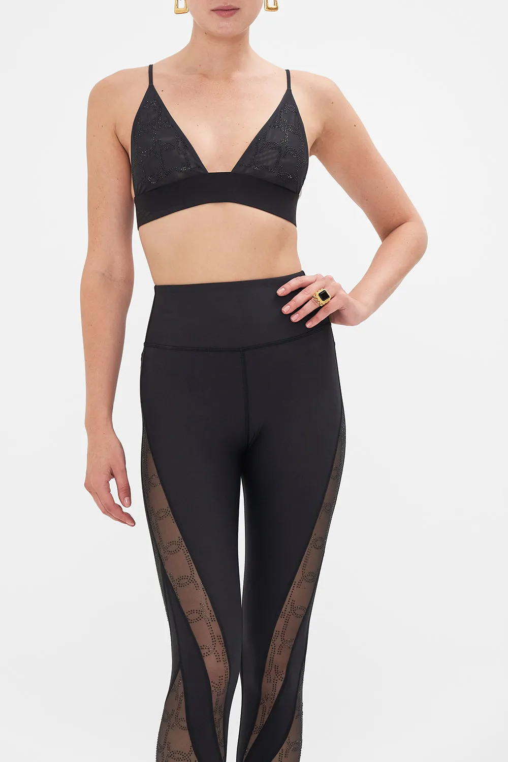 MESH SOFT PULL ON TRI BRA SOLID BLACK sold by Camilla product image thumbnail 5