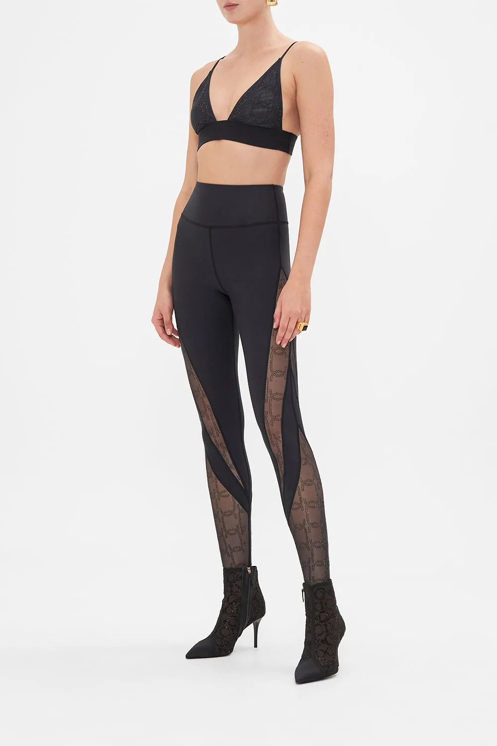 MESH SOFT PULL ON TRI BRA SOLID BLACK sold by Camilla product image thumbnail 4