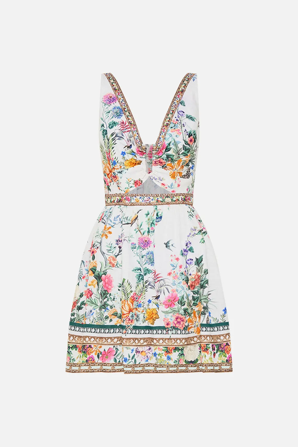 SHORT V NECK CUTOUT DRESS PLUMES AND PARTERRES sold by Camilla product image thumbnail 3