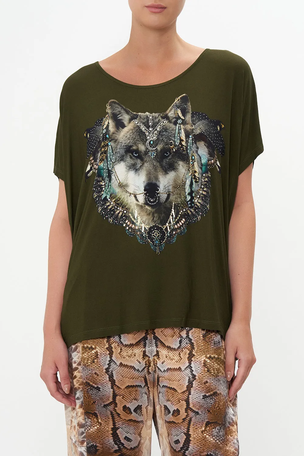 LOOSE FIT BOXY TEE CALL OF THE FALCON sold by Camilla product image thumbnail 5