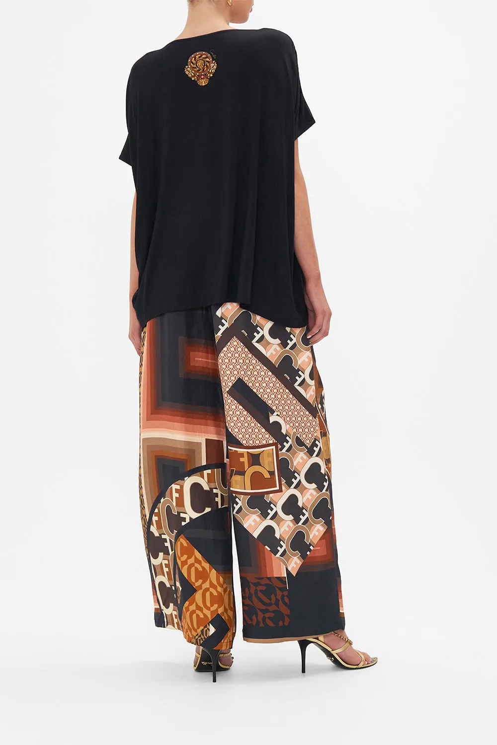 LOOSE FIT ROUND NECK TEE - BLACK FEELING FRESCO sold by Camilla product image thumbnail 2