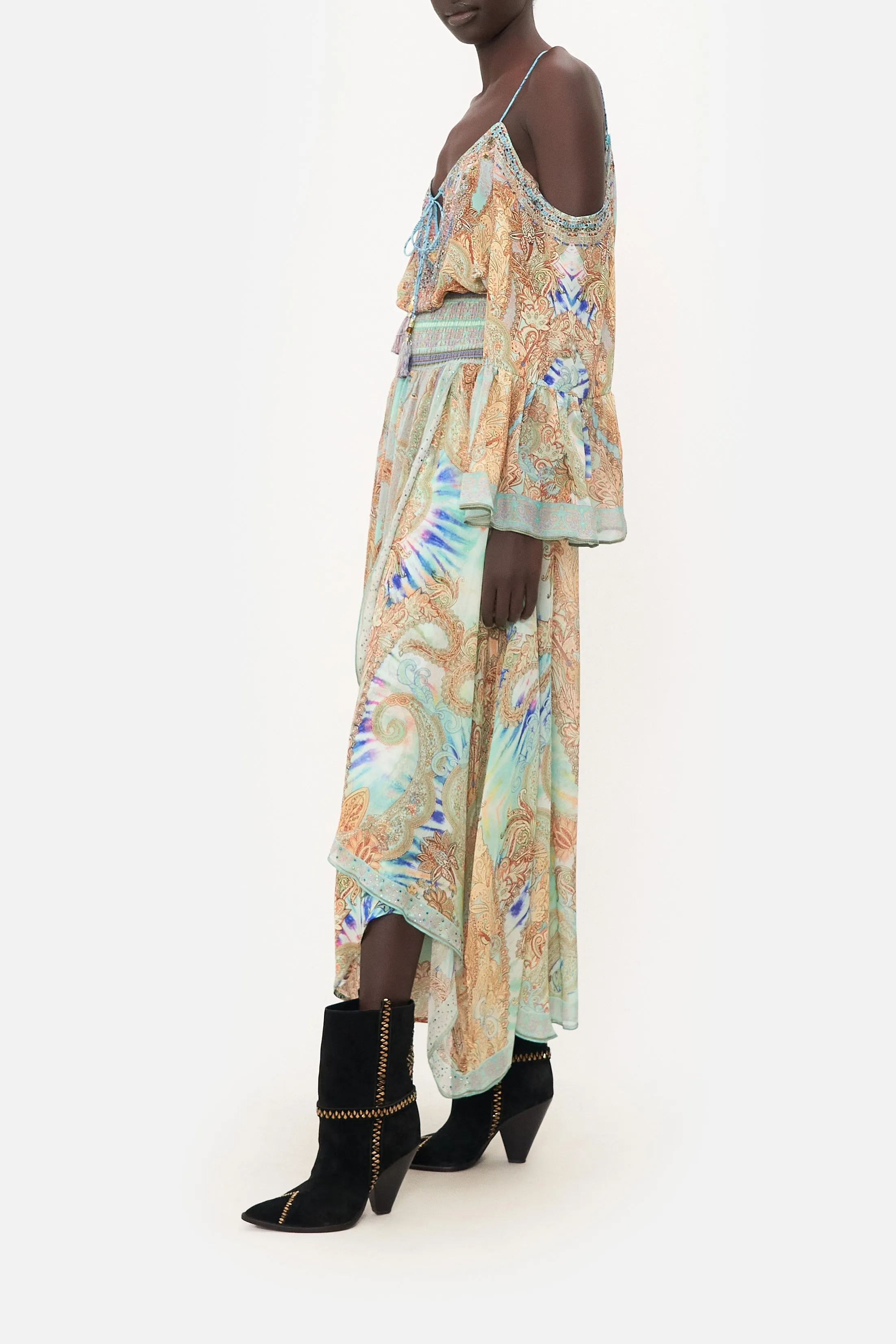 CROSS OVERLAY PANT MAKE LOVE NOT WAR sold by Camilla product image thumbnail 4