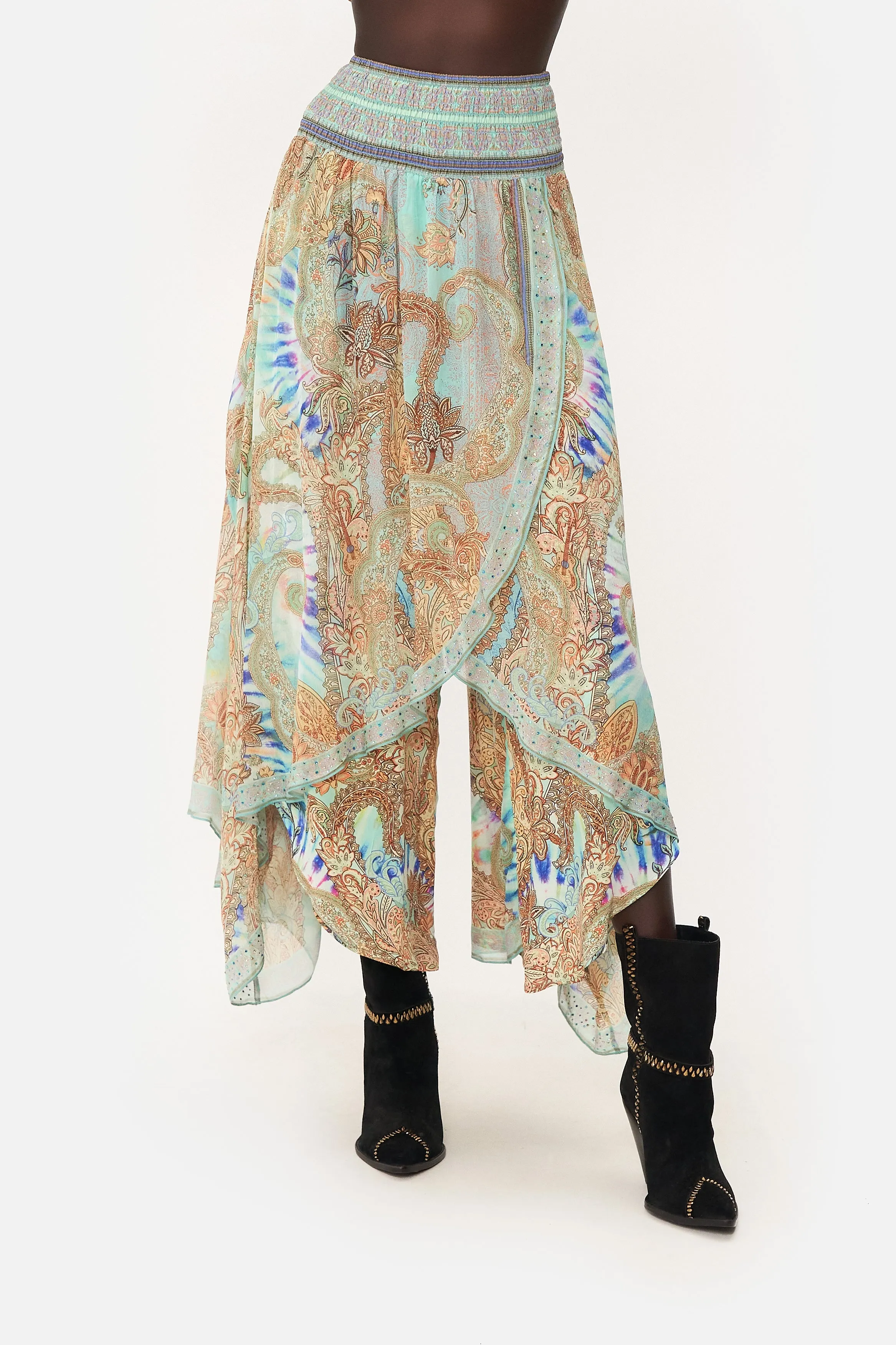 CROSS OVERLAY PANT MAKE LOVE NOT WAR sold by Camilla product image thumbnail 5