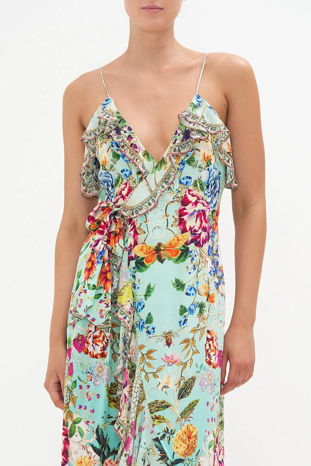 LONG WRAP DRESS WITH FRILL HONEY HONEY sold by Camilla product image thumbnail 5