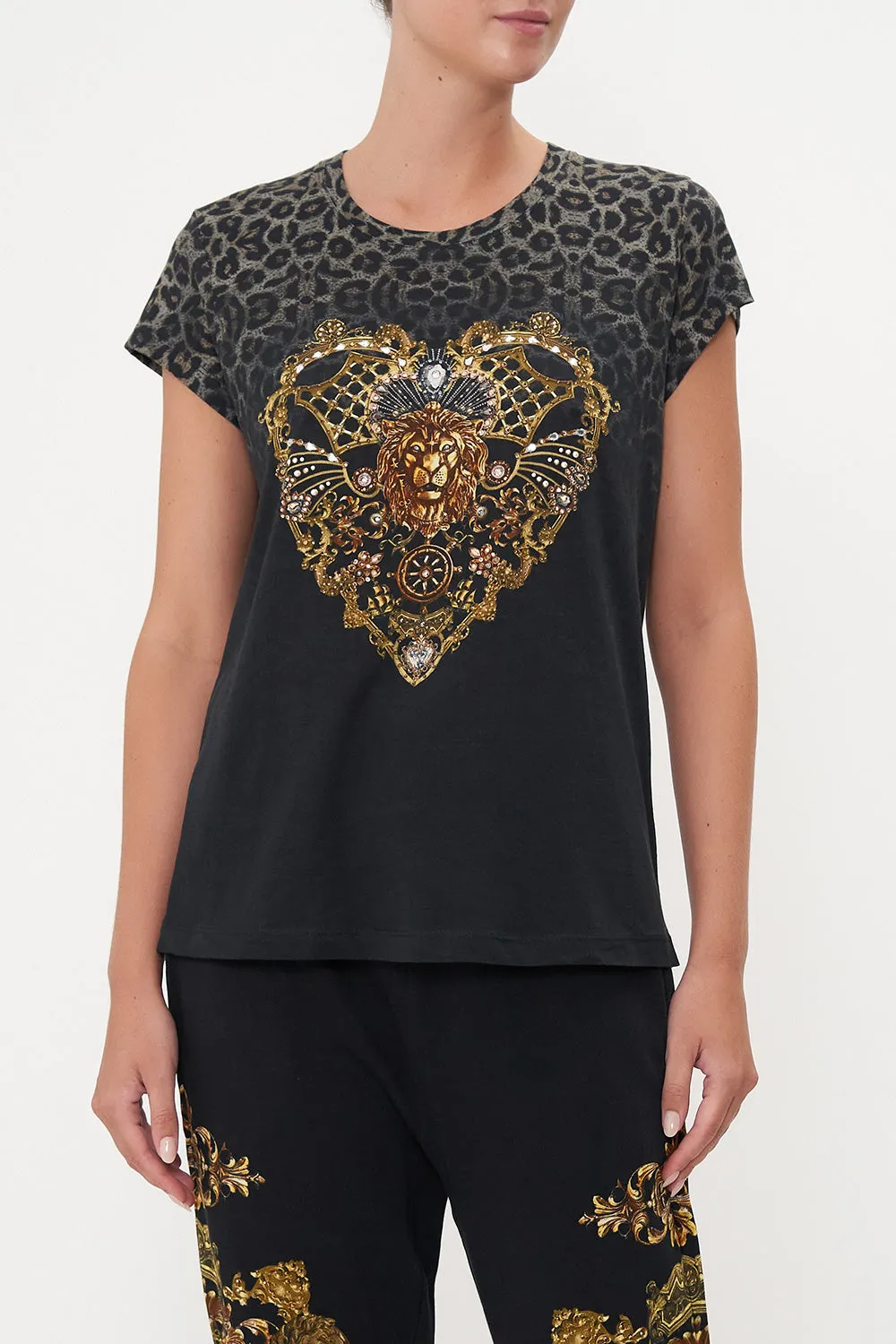 CURVED HEM FITTED TEE SHADOWS OF ARMADA LOUNGE sold by Camilla product image thumbnail 5