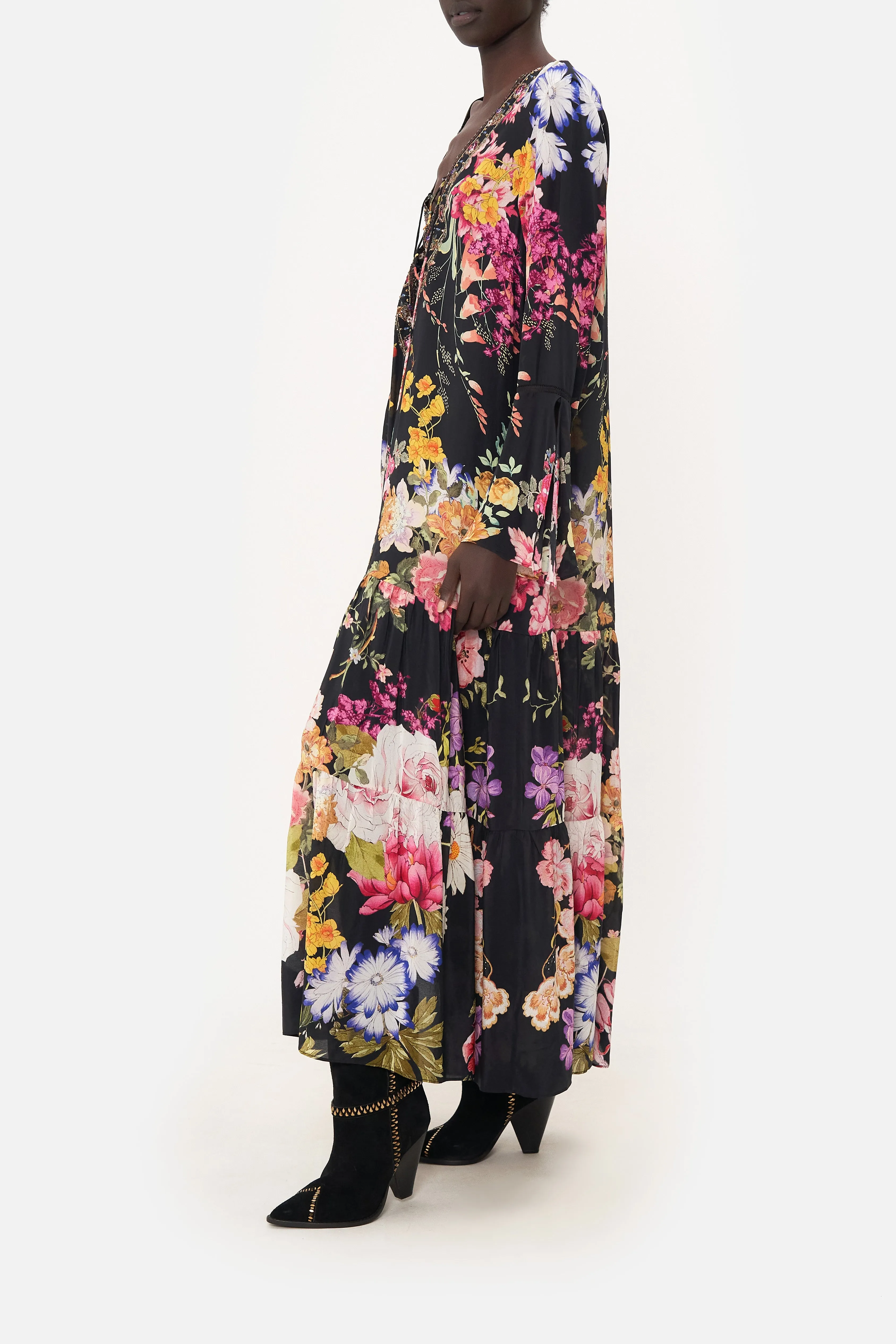 LACE UP DRESS WITH TIERED HEM LIBERTINE LADY sold by Camilla product image thumbnail 4