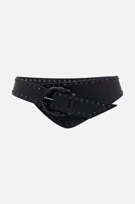 ASYMMETRIC BELT SOLID BLACK sold by Camilla