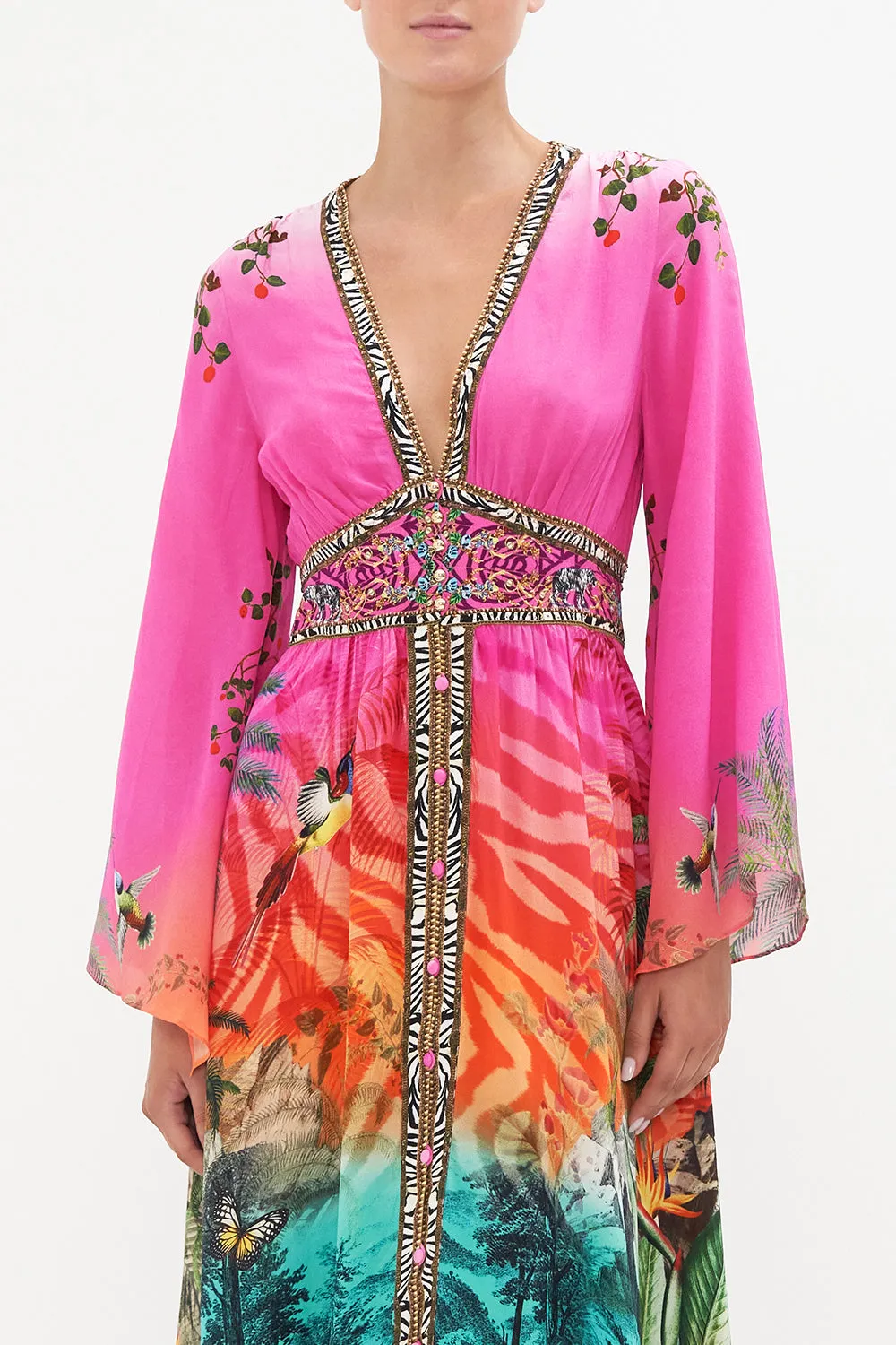 KIMONO SLEEVE DRESS WITH SHIRRING DETAIL UNTAMED RUNAWAY sold by Camilla product image thumbnail 5