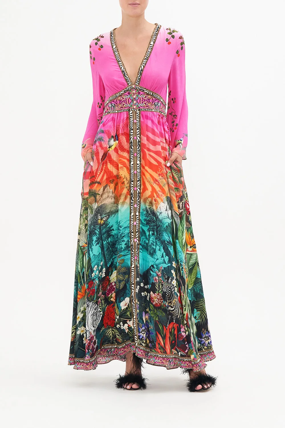 KIMONO SLEEVE DRESS WITH SHIRRING DETAIL UNTAMED RUNAWAY sold by Camilla