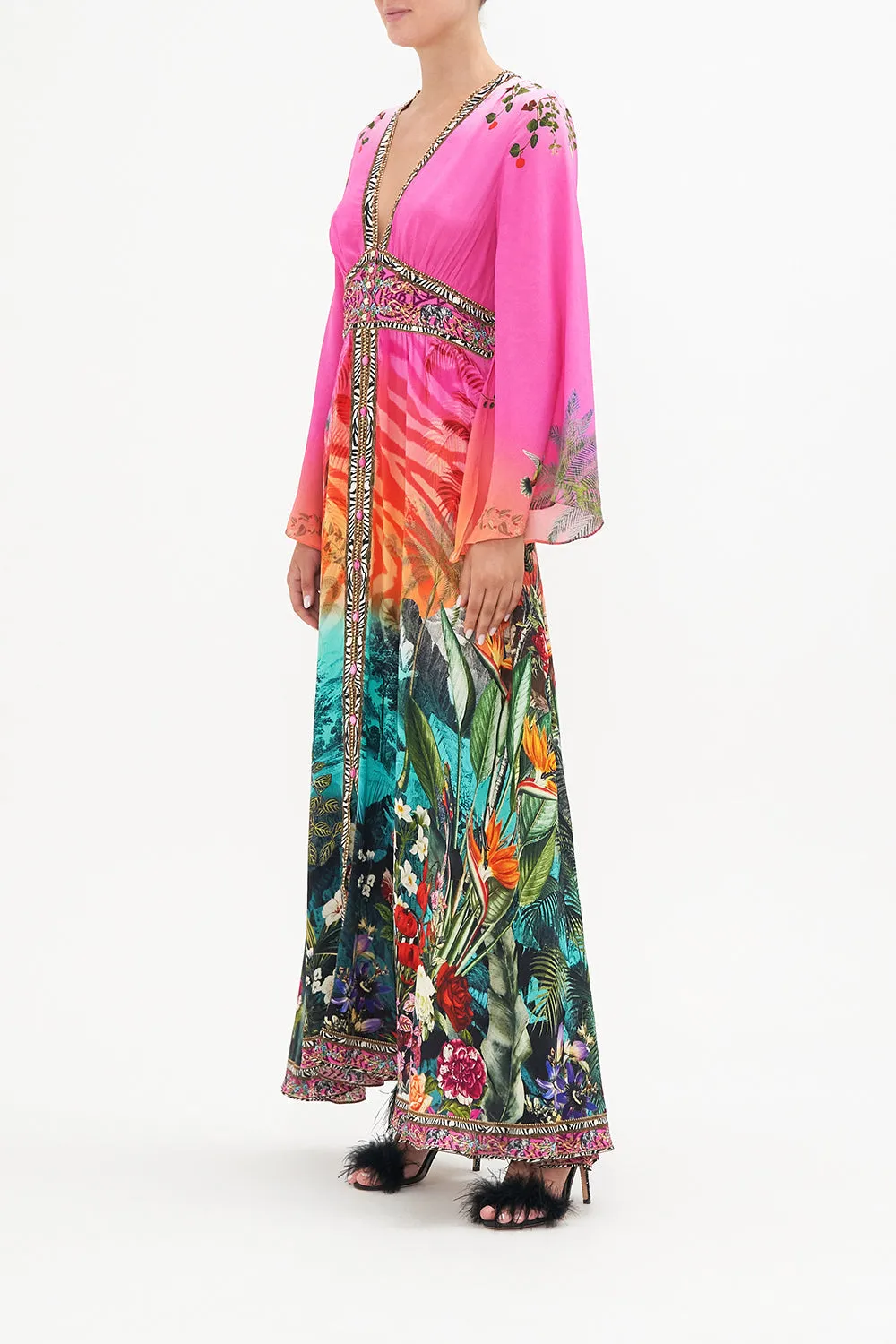 KIMONO SLEEVE DRESS WITH SHIRRING DETAIL UNTAMED RUNAWAY sold by Camilla product image thumbnail 4