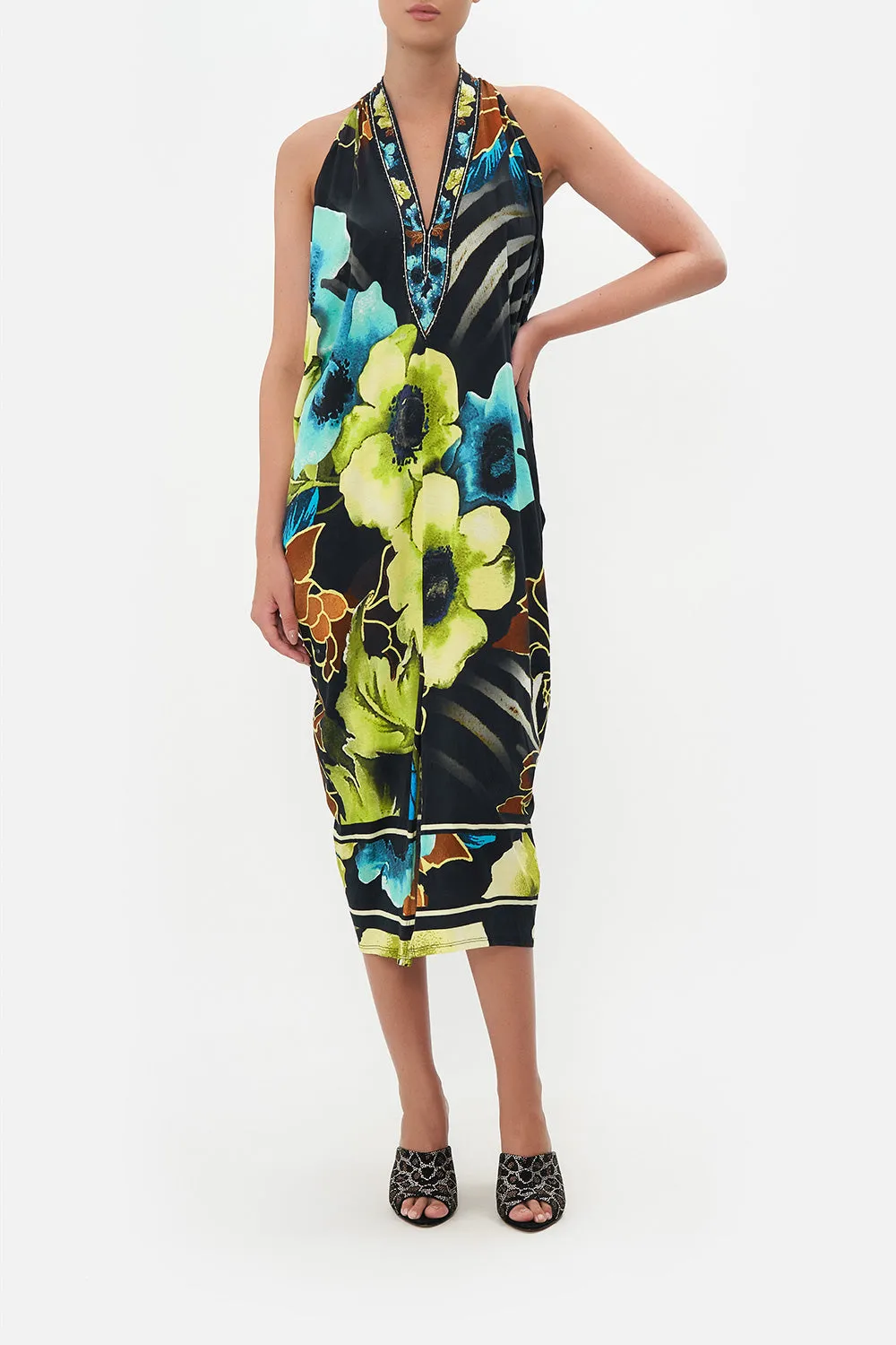 SIDE COWL JERSEY DRESS POPPY DIVINE sold by Camilla