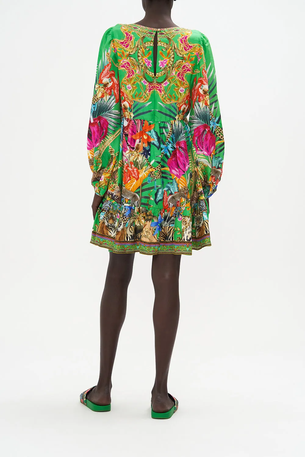 SHORT TIE FRONT BLOUSON DRESS CURIOUS AND CURIOUSER sold by Camilla product image thumbnail 2