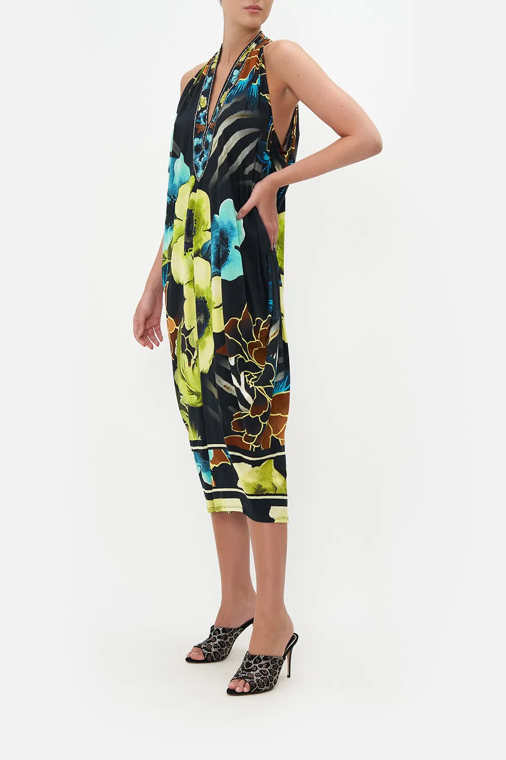 SIDE COWL JERSEY DRESS POPPY DIVINE sold by Camilla product image thumbnail 4