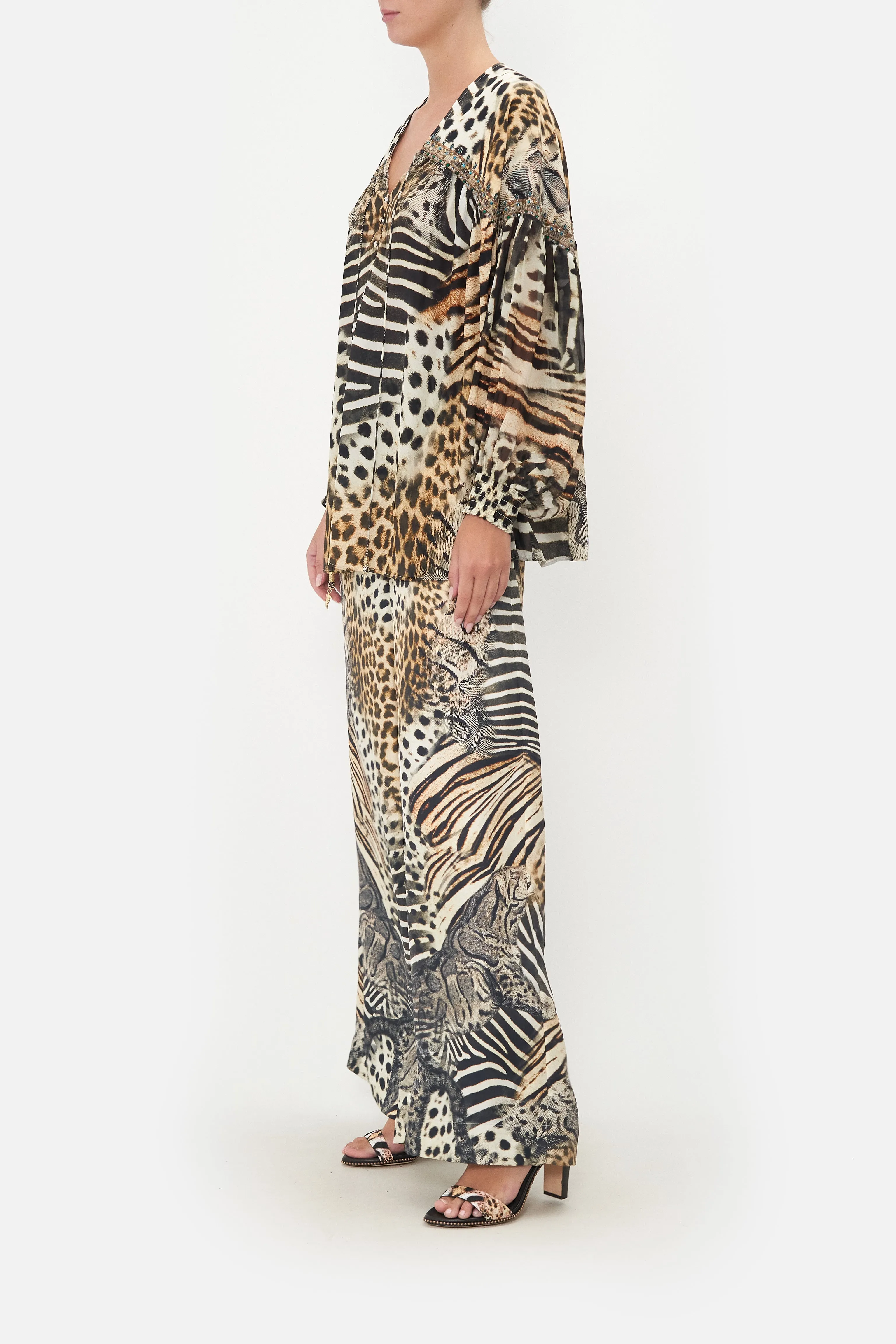 BLOUSON BLOUSE WITH NECK TIE FOR THE LOVE OF LEO sold by Camilla product image thumbnail 4