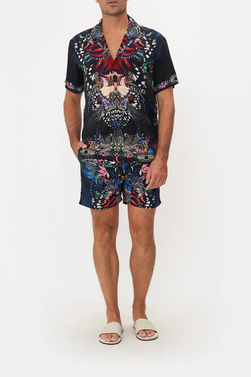 SHORT SLEEVE CAMP COLLARED SHIRT FLUTTER BY sold by Camilla