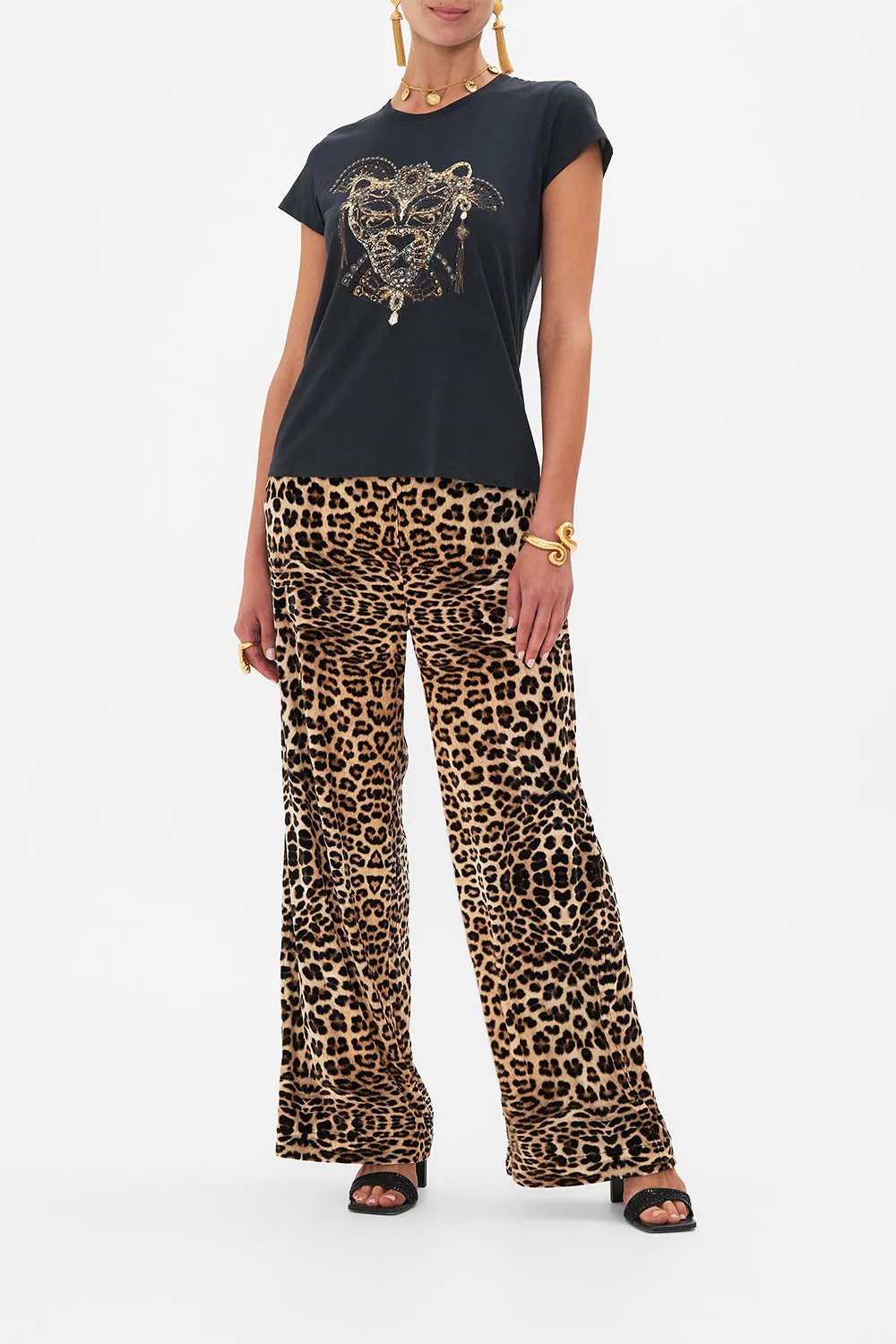 SLIM FIT ROUND NECK T-SHIRT MASKED AT MOONLIGHT sold by Camilla