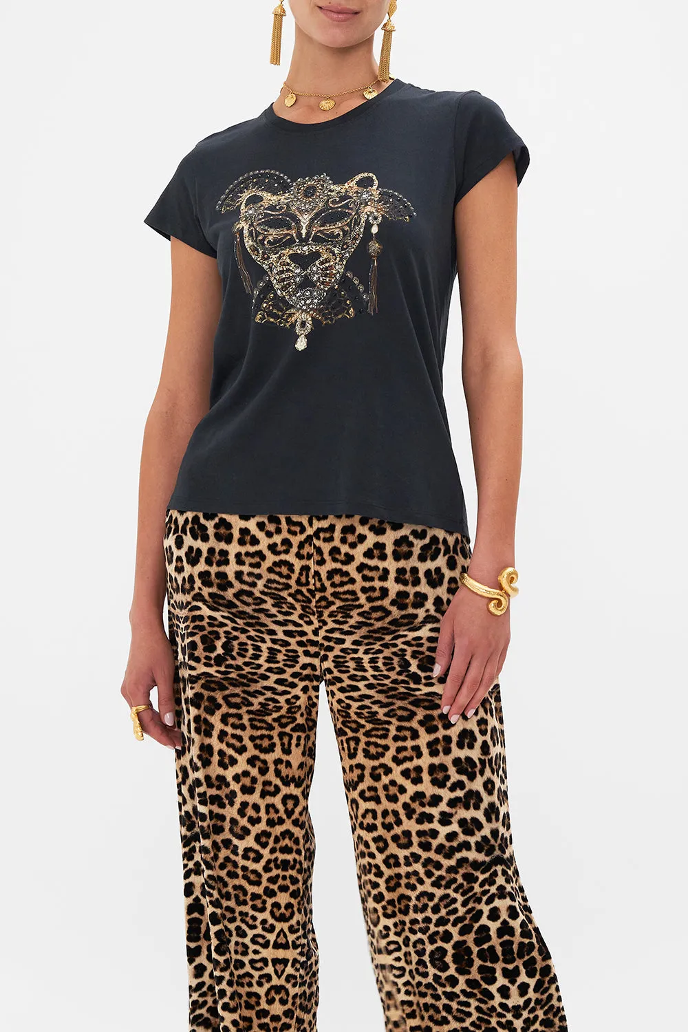 SLIM FIT ROUND NECK T-SHIRT MASKED AT MOONLIGHT sold by Camilla product image thumbnail 5