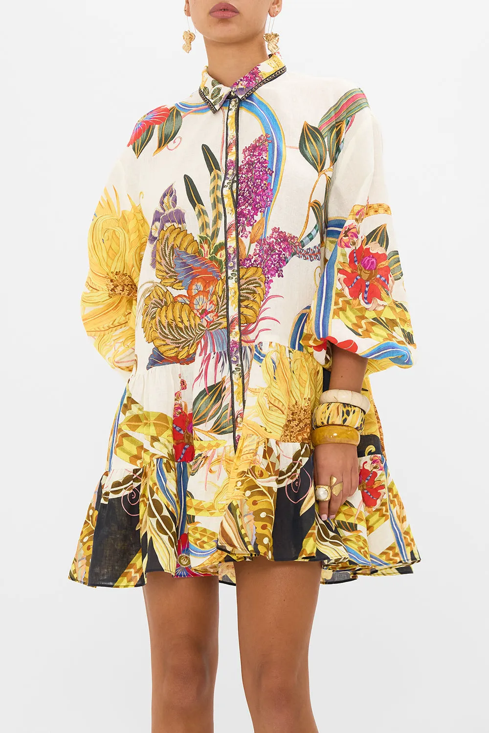 TIERED SHIRT DRESS SUNFLOWERS ON MY MIND sold by Camilla product image thumbnail 5