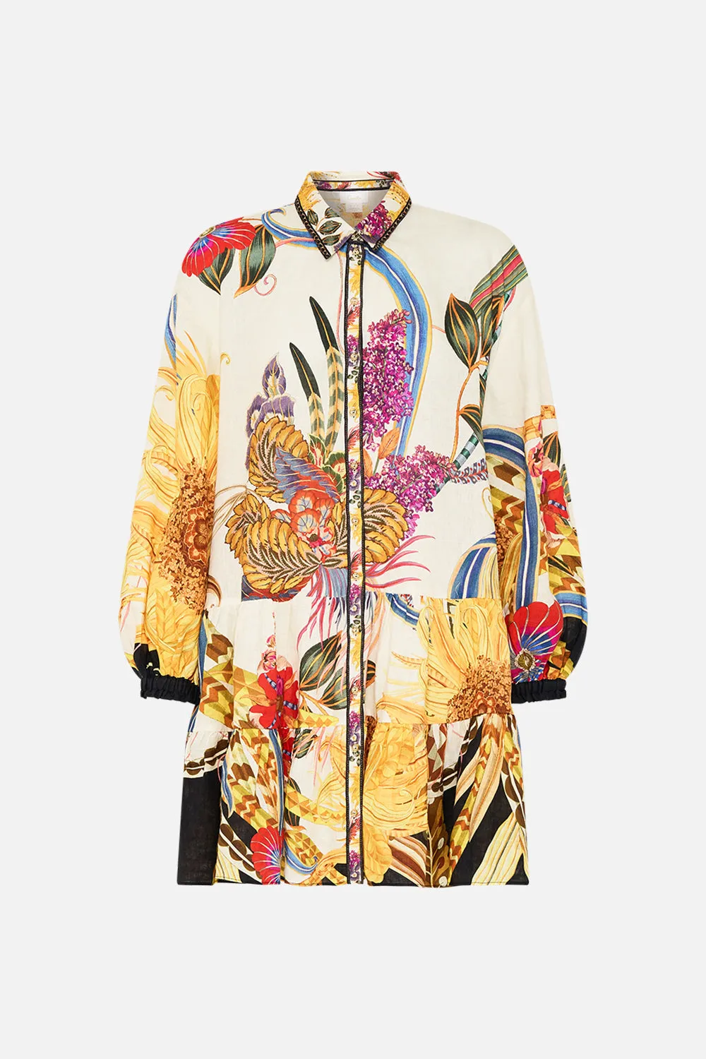 TIERED SHIRT DRESS SUNFLOWERS ON MY MIND sold by Camilla product image thumbnail 3