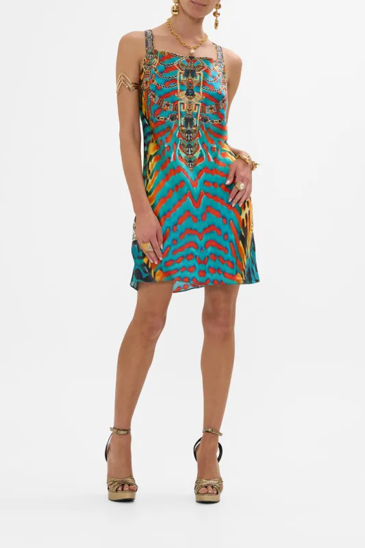 SHORT BIAS SLIP DRESS WITH WIDE STRAP DESERT VISIONS sold by Camilla