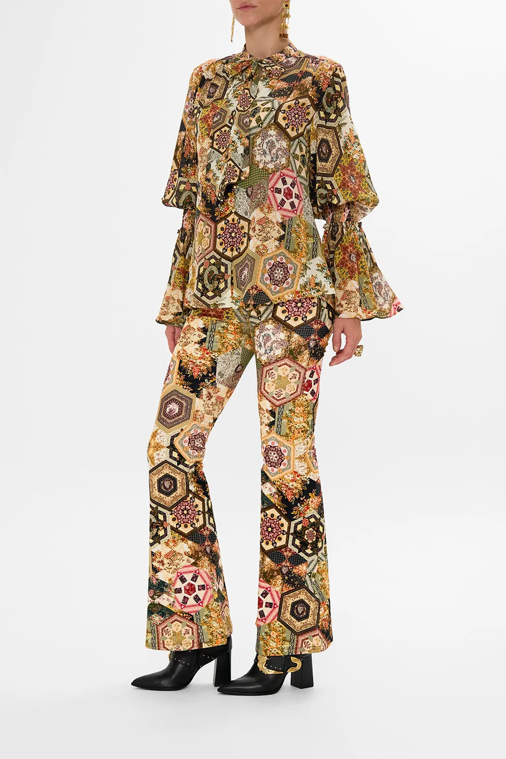 ELASTIC SLEEVE TIE FRONT BLOUSE STITCHED IN TIME sold by Camilla product image thumbnail 4