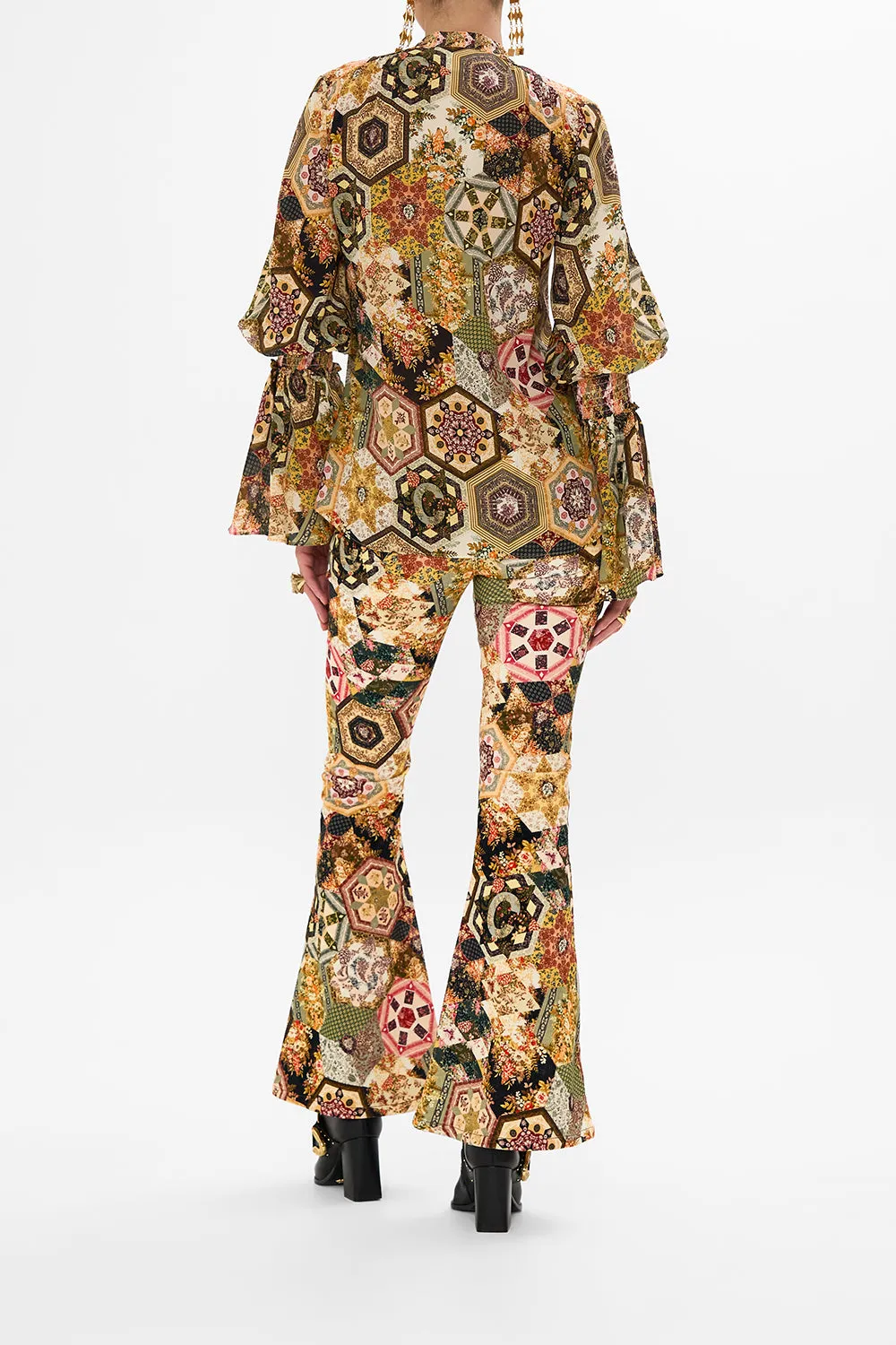 ELASTIC SLEEVE TIE FRONT BLOUSE STITCHED IN TIME sold by Camilla product image thumbnail 2