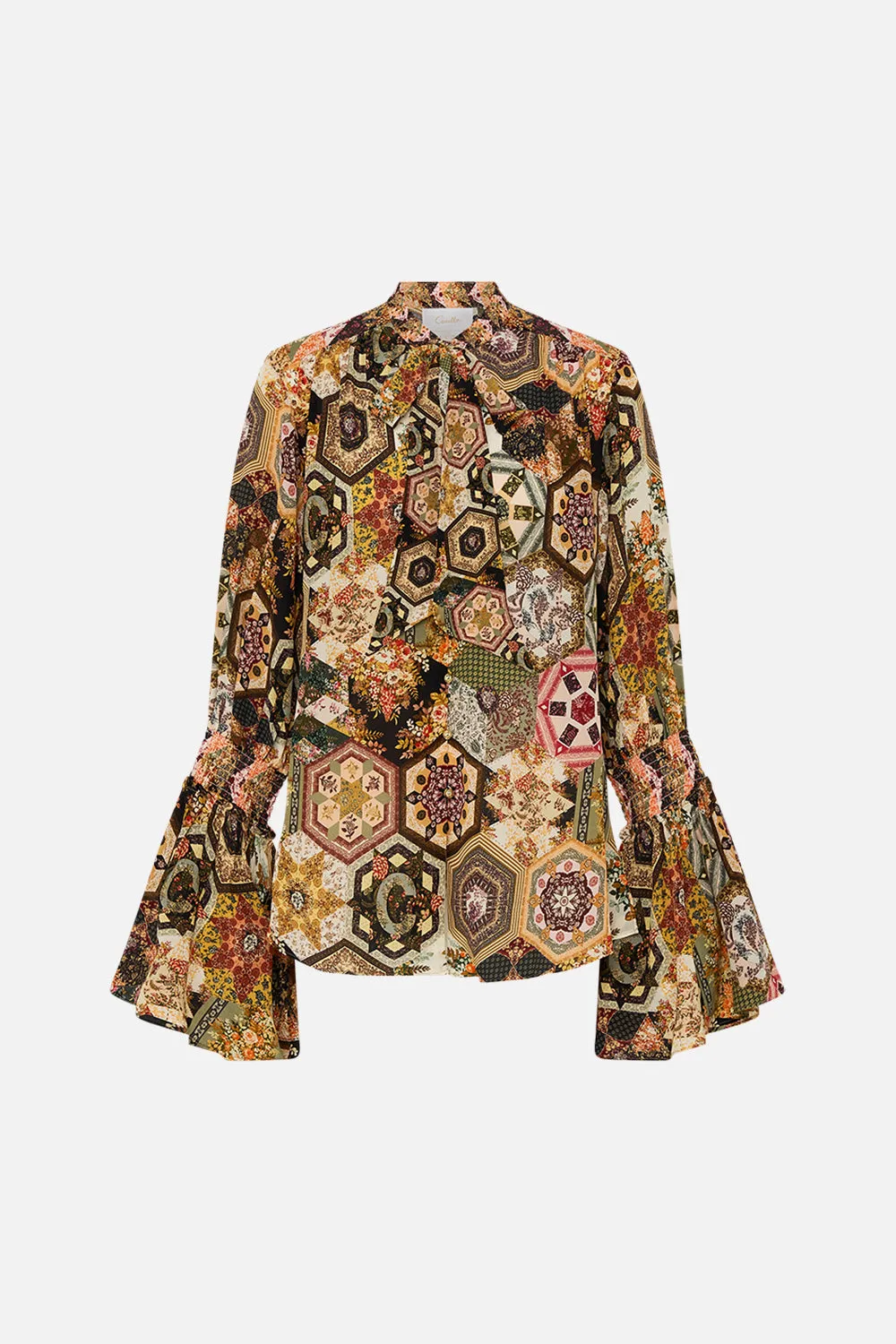 ELASTIC SLEEVE TIE FRONT BLOUSE STITCHED IN TIME sold by Camilla product image thumbnail 3