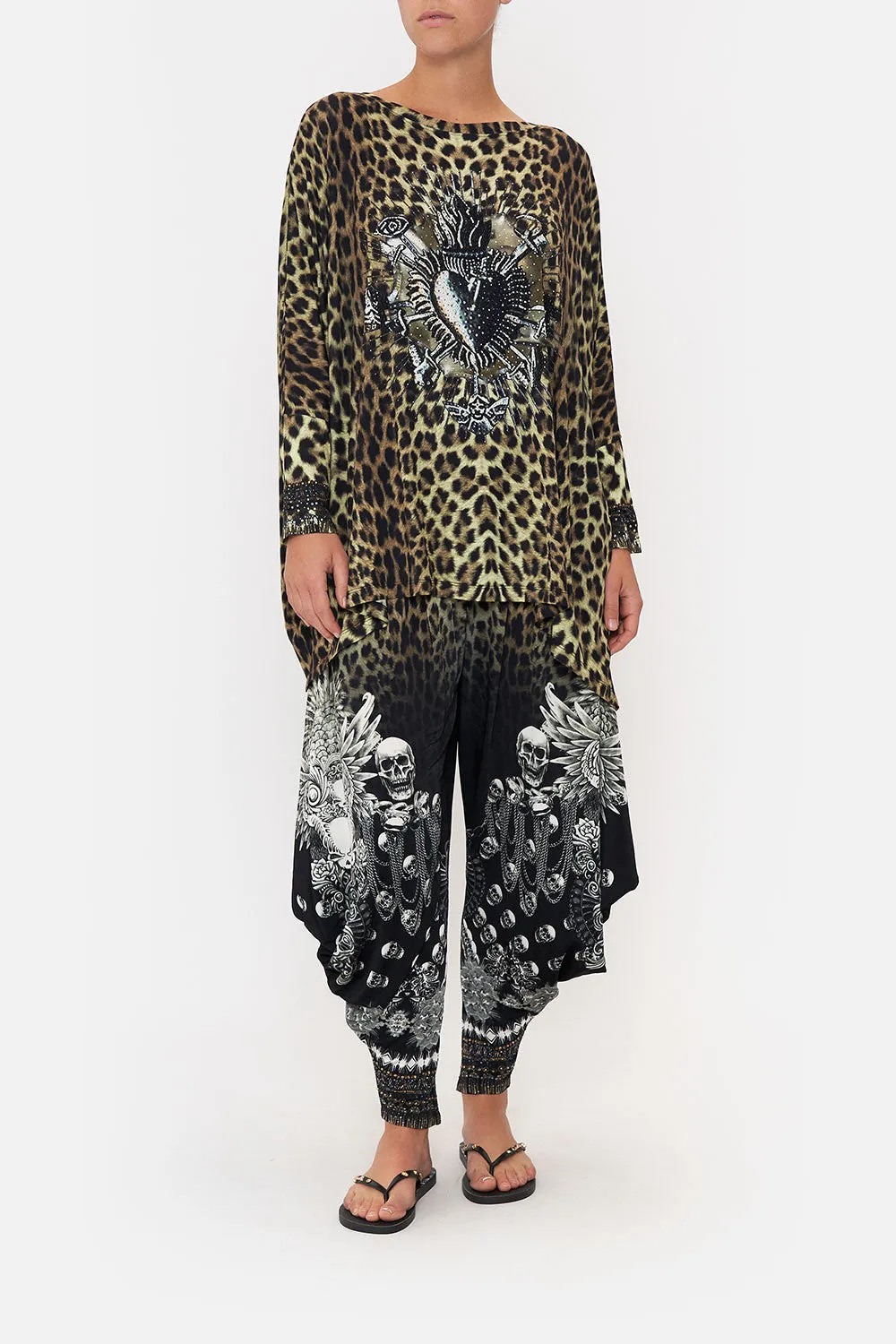 SCOOP NECK SLOUCH TEE ORDER OF DISORDER LOUNGE sold by Camilla