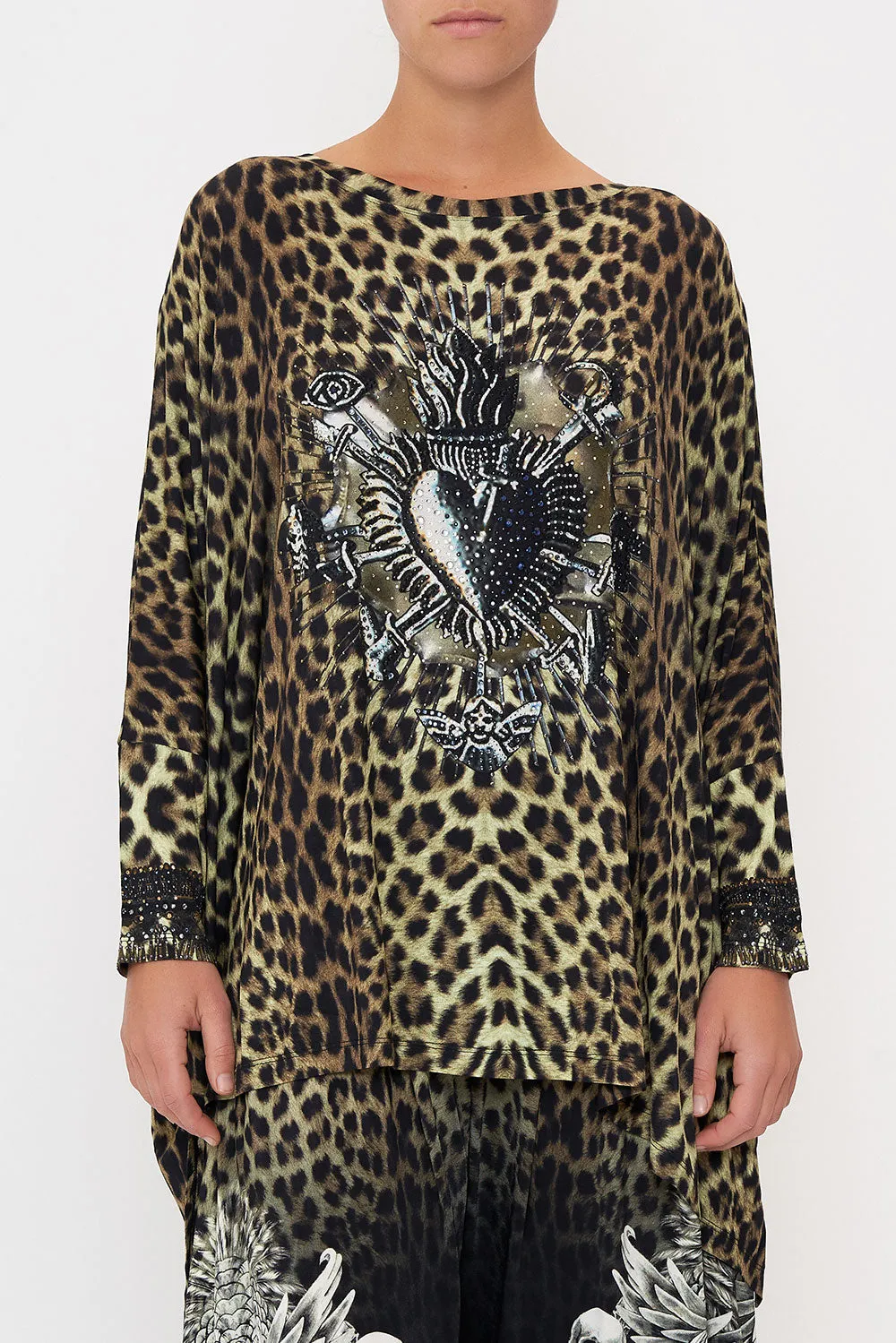 SCOOP NECK SLOUCH TEE ORDER OF DISORDER LOUNGE sold by Camilla product image thumbnail 5