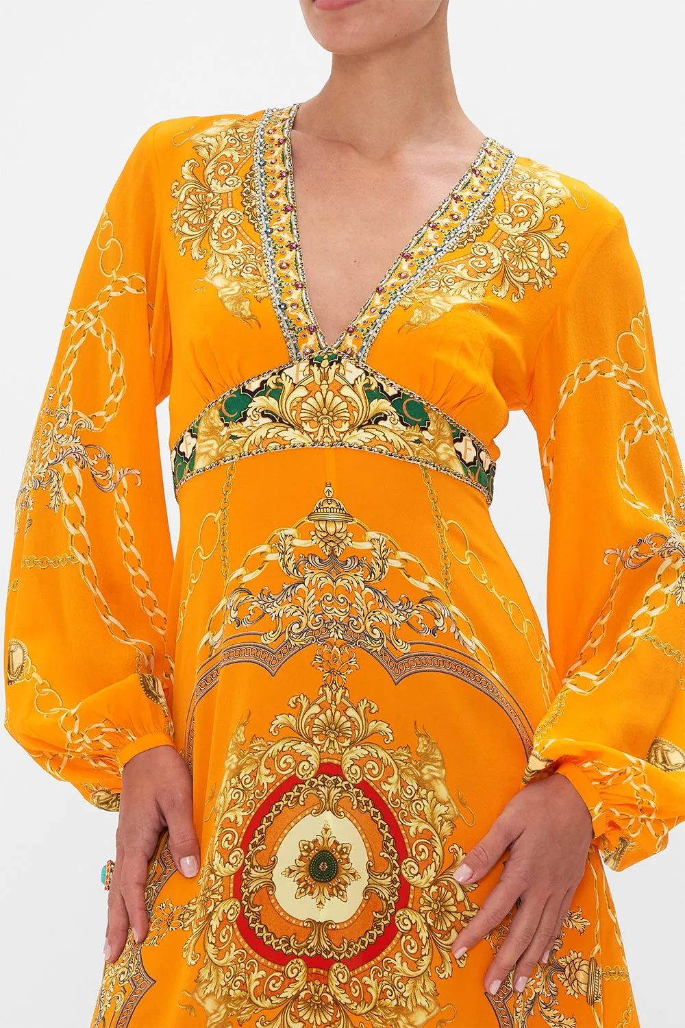 PRINTED LANTERN SLEEVE DRESS DANCING WITH THE BULLS sold by Camilla product image thumbnail 5