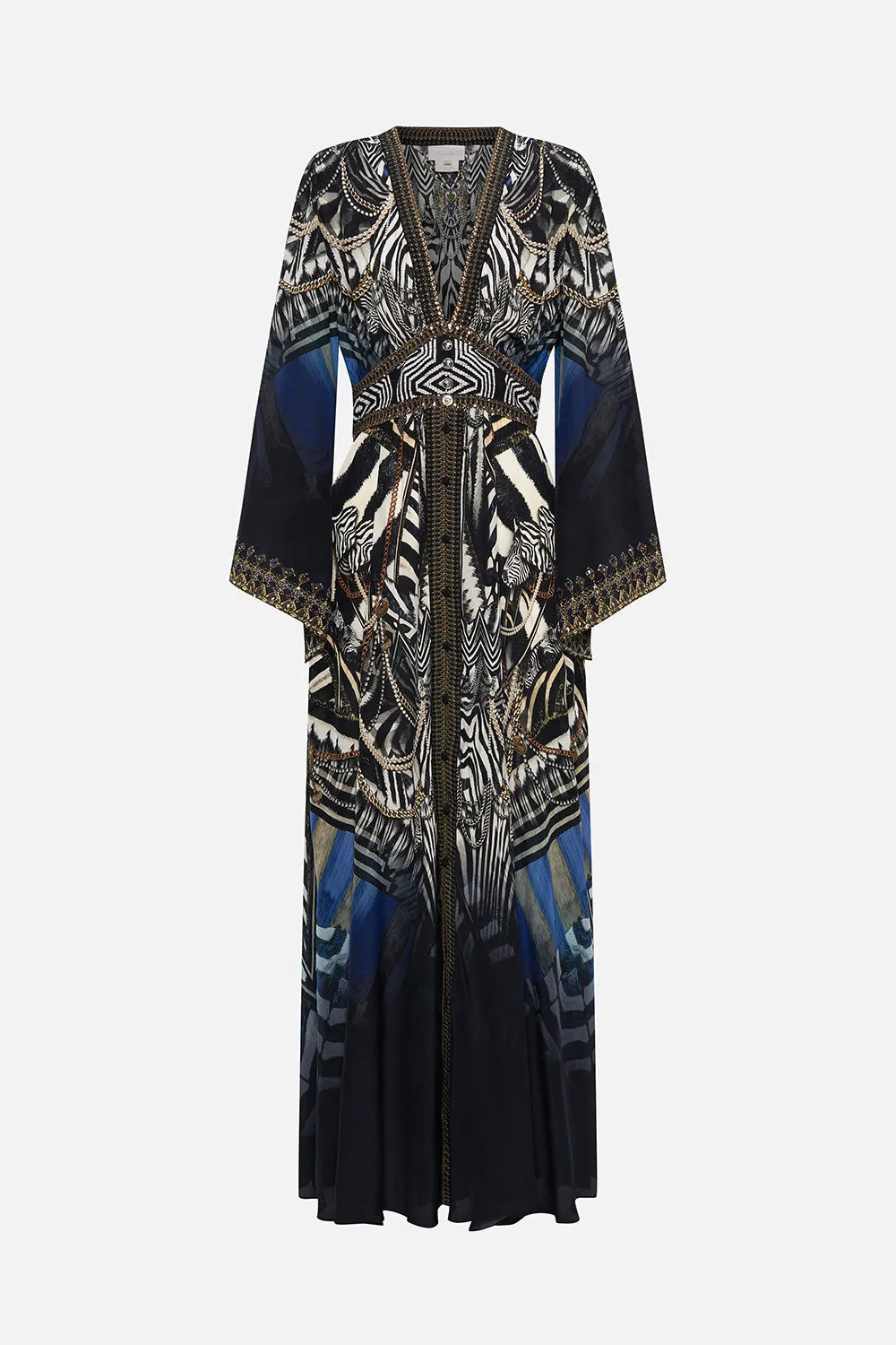 KIMONO SLEEVE DRESS WITH SHIRRING DETAIL KNIGHT OF THE WILD sold by Camilla product image thumbnail 3