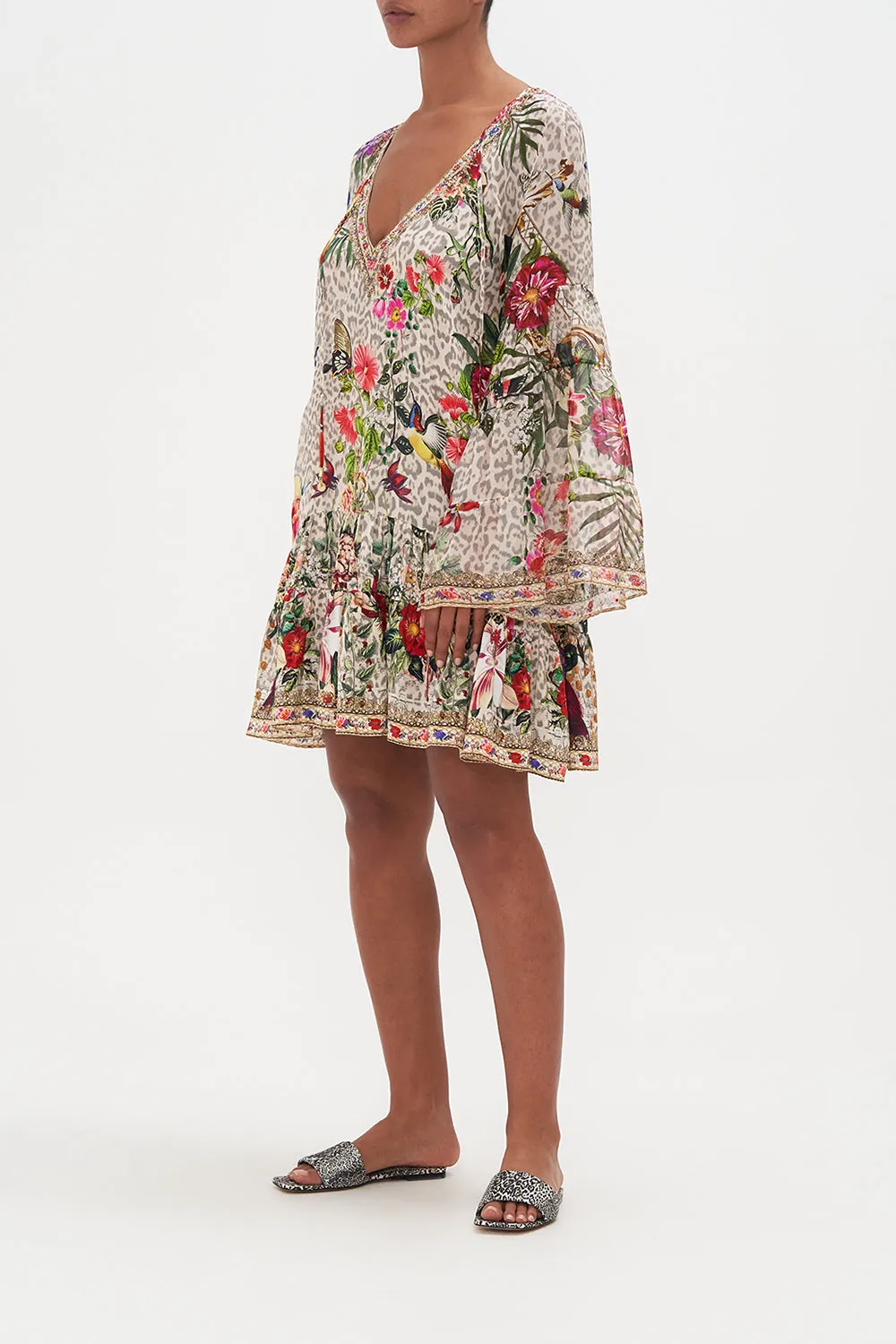 A-LINE GATHERED PANEL DRESS LEOS BOUQUET sold by Camilla product image thumbnail 4