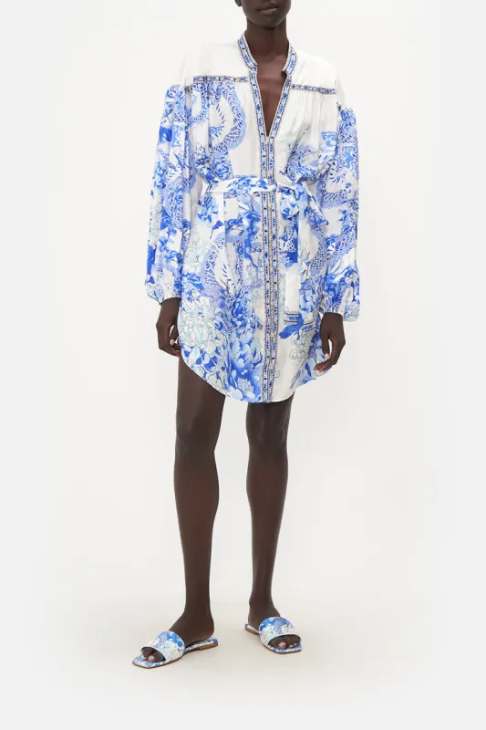 BLOUSON SLEEVE SHIRT DRESS HEART OF A DRAGON sold by Camilla