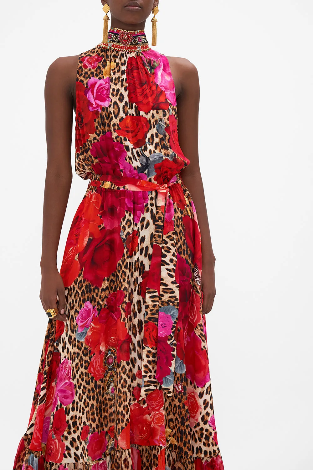 NECKTIE DRESS WITH ELASTICATED WAIST HEART LIKE A WILDFLOWER sold by Camilla product image thumbnail 5