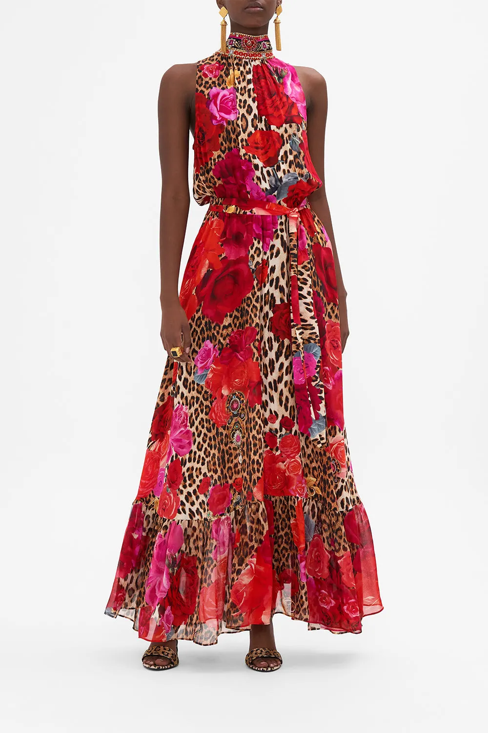 NECKTIE DRESS WITH ELASTICATED WAIST HEART LIKE A WILDFLOWER sold by Camilla