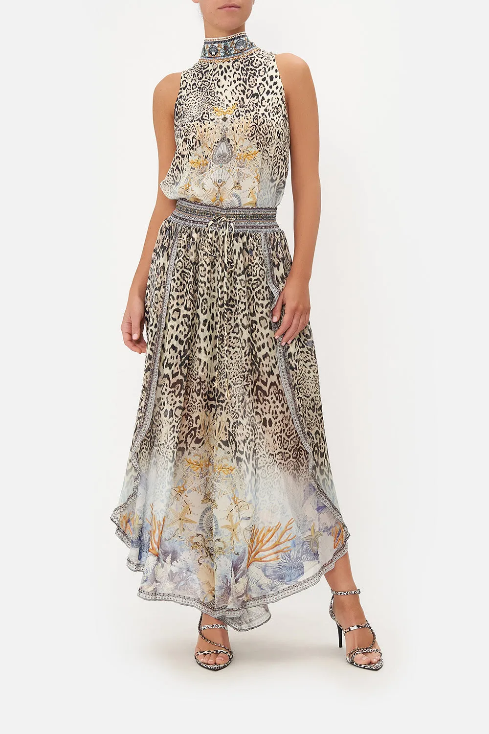 CURVED HEM PANT SEAHORSE SONNET sold by Camilla