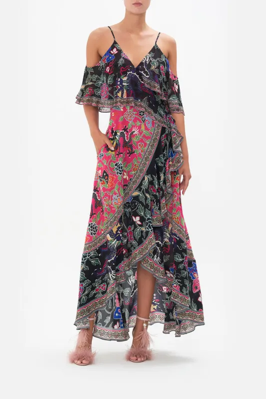 RUFFLE OVERLAYER WRAP DRESS TWILIGHTS TOKEN sold by Camilla