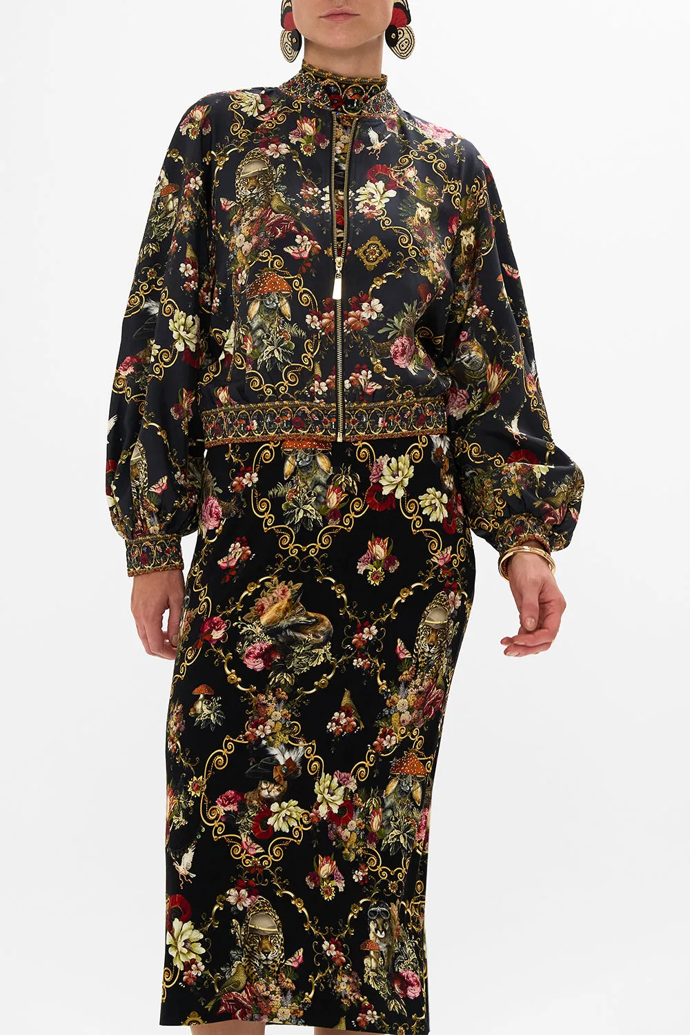 BLOUSON SLEEVE BOMBER TOLD IN THE TAPESTRY sold by Camilla product image thumbnail 5